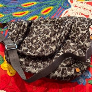 MZ Wallace bag in grey leopard print, amazing condition. Great for work/travel